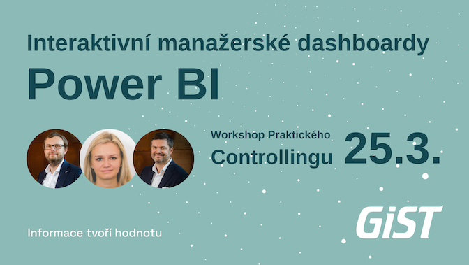 Workshop Praktického Controllingu: Interaktivní manažerské dashboardy v Power BI