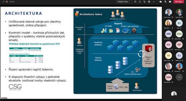 Architektura controllingového řešení v CZECHOSLOVAK GROUP a.s.