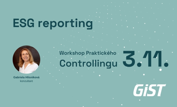 Workshop Praktického Controllingu - ESG reporting