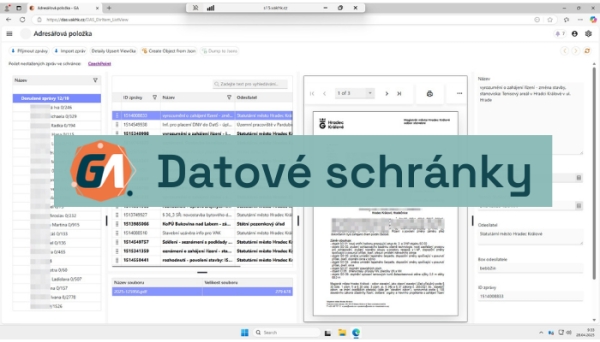 GIST Aplikace - Datové schránky 